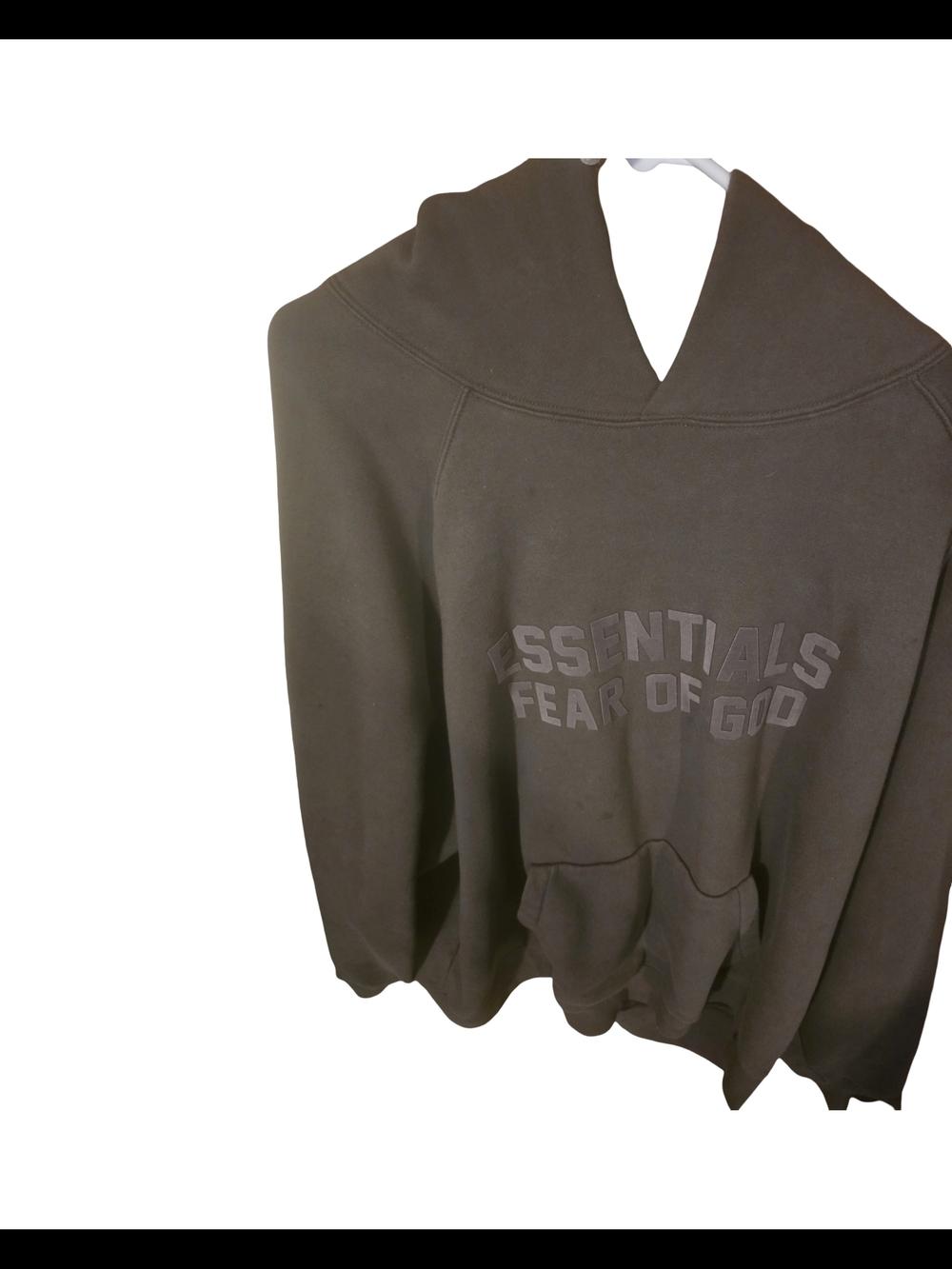 Fear of God Essentials Hoodie in Dark Brown with Tonal Logo